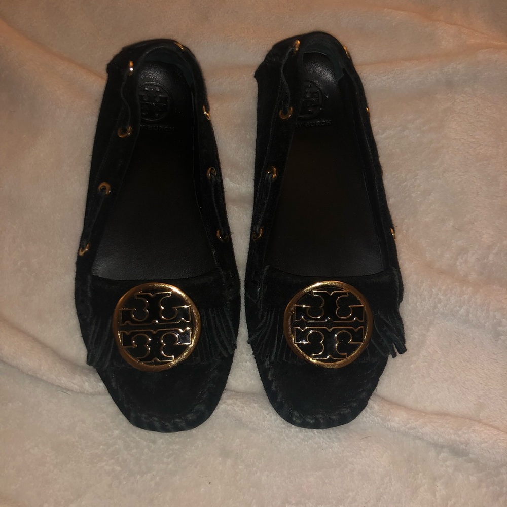 Tory Burch Black Flats